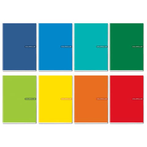 Maxi quaderno A4 copertina 200 gr/mq - 20+1 ff 80 gr/mq Colorclub quadretti 5 mm - 5712